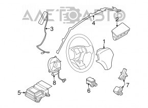 Подушка безпеки airbag бічна шторка права Mazda3 MPS 09-13 без пиропатрона