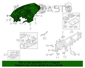 Торпедо передня панель без AIRBAG Mazda3 MPS 09-13