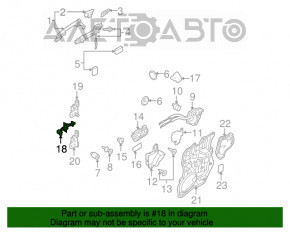 Обмежувач двері зад лев Mazda3 MPS 09-13