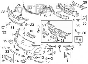 Нижняя решетка переднего бампера Mazda3 MPS 09-13