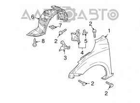 Підкрилок передній лівий Mazda3 09-13