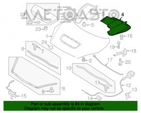 Ізоляція капота лев Mazda3 MPS 09-13