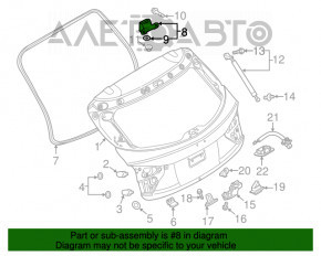 Петля кришки багажника ліва Mazda3 MPS 09-13