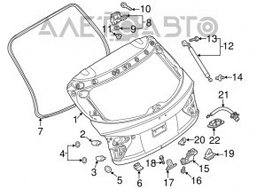 Петля кришки багажника ліва Mazda3 MPS 09-13