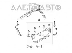 Обшивка крышки багажника верх Mazda3 MPS 09-13