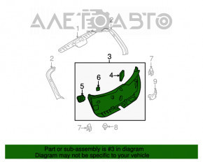 Обшивка двери багажника нижняя Mazda3 MPS 09-13