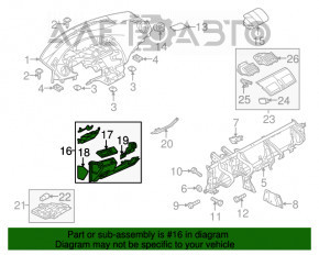 Накладка торпеди під кермом Mazda3 MPS 09-13