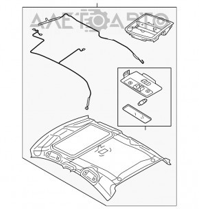 Обшивка стелі Mazda3 MPS 09-13 сірий під люк