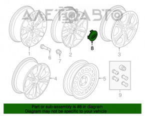Центральний ковпачок на диск Ford Escape MK3 13-54/50мм
