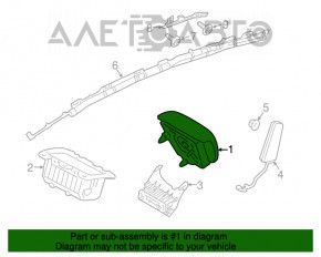 Подушка безопасности airbag в руль водительская Ford Fiesta 11-19