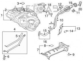 Топливный бак Mazda 3 14-18 BM