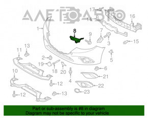 Крепление переднего бампера правое Mazda 3 14-16 BM дорест