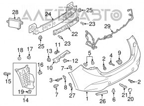 Подкрыльник заднего бампера левый Mazda 3 14-18 BM