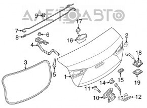 Кнопка открытия крышки багажника Mazda 3 14-18 BM