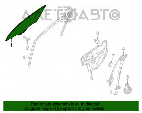 Скло дверей перед левом Mazda 3 14-18 BM