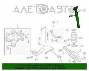 Амортизатор задний левый Mazda 3 14-18 BM