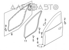 Дверь голая передняя правая Mazda 3 14-18 BM