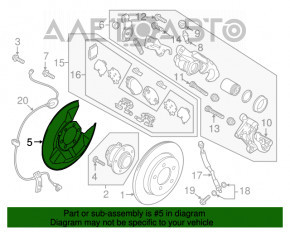 Кожух гальмівного диска задній лівий Mazda 3 14-18 BM