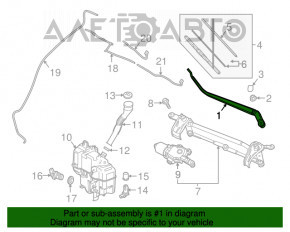 Поводок дворника левый Mazda 3 14-18 BM