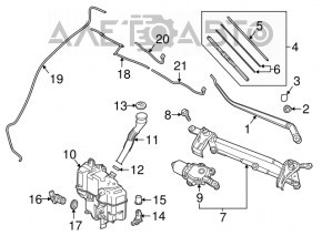 Поводок дворника левый Mazda 3 14-18 BM