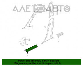 Накладка порога перед лев Mazda3 03-08