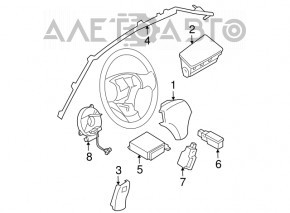 Подушка безопасности airbag боковая шторка левая Mazda3 03-08 HB тип 1, ржавый пиропатрон