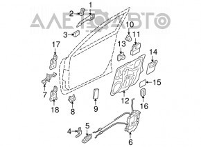 Ограничитель двери передней левой Mazda3 03-08