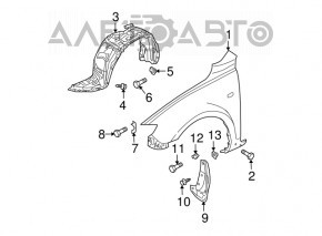 Підкрилок передній правий Mazda3 03-08