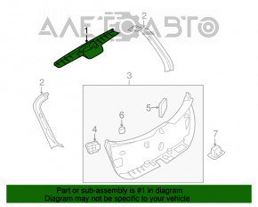 Обшивка кришки багажника верхня Mazda3 03-08 HB