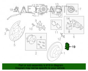 Датчик ABS задний левый Ford Escape MK3 13-19 awd