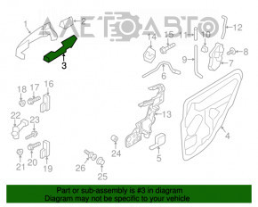 Механизм ручки двери передней правой Ford Explorer 11-19
