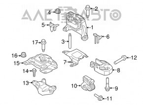 Подушка двигуна права Ford Escape MK3 13-19 2.5 2.0T