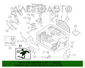 Рычаг стояночного тормоза Ford Focus mk3 11-14 под диск, пластик