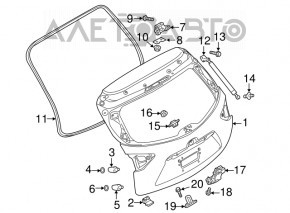 Петля двері багажника ліва Mazda CX-5 13-16