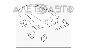 Накладка передньої панелі верхня центральна Ford Escape MK3 17-19