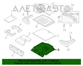 Настил корита багажника Ford Escape MK3 13-