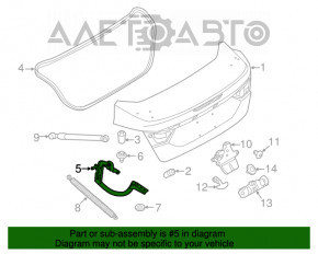 Петля кришки багажника права Ford Focus mk3 11-18 4d