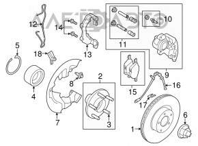 Кожух тормозного диска передний правый Ford Escape MK3 13-
