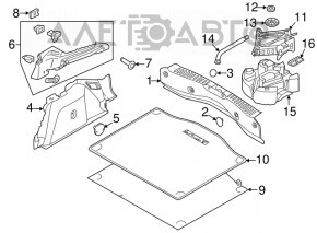 Накладка проема багажника Ford Focus mk3 11-18 5d царапины, затерта