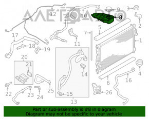 Розширювальний бачок охолодження Ford Escape MK3 13-16 дорест 2.0T, 2.5 без кришки