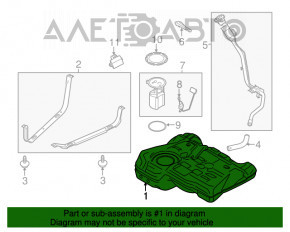 Топливный бак Ford Escape MK3 13-16 дорест