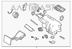 Корпус печки голый Ford Fiesta 11-19