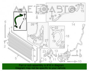 Трубка кондиционера на конденсер Lincoln MKZ 13-20 hybrid