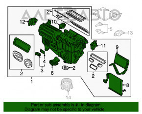 Корпус печки голый Ford Edge 15-