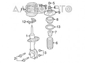 Пружина передняя левая Ford Fusion mk5 13-20 жесткость сер.