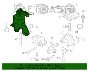 Подушка двигуна права Ford Fusion mk5 13-20 2.5