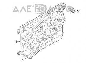 Диффузор кожух радиатора в сборе Ford Fusion mk5 13-20 2.5 SIGNEDA