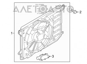 Диффузор кожух радиатора в сборе Ford C-max MK2 13-18