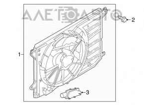 Дифузор кожух радіатора в зборі Ford C-max MK2 13-