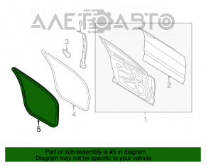 Ущільнювач дверей переднього лівого Lincoln MKZ 13-20